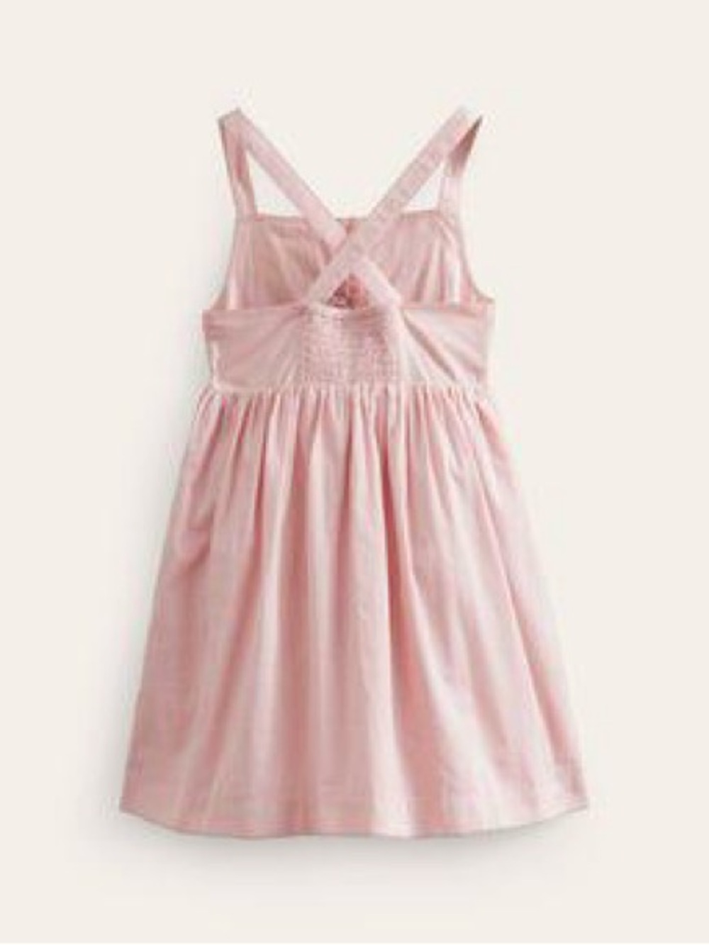 Mini Boden Ice Cream Button Embroidered Appliqué Summer Blush Pink Strap Dress - Picture 3 of 15